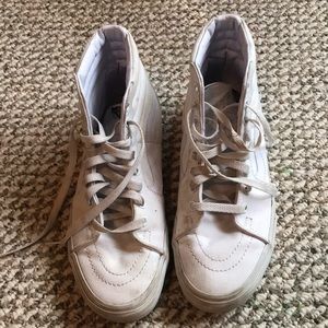 White high top Vans